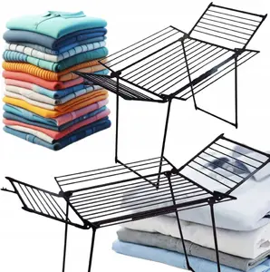 Clothes and Laundry Drying Rack Brunbeste BB-3902, Folding 4-Wing Balcony Design, 25 m Drying Line