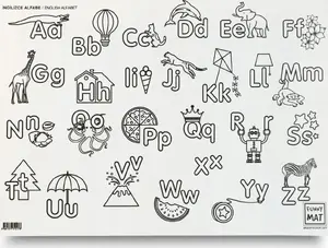 Floor Mat VidaXL Alfabet Funny Mat STRIGO — transparent, decorative alphabet design