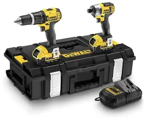 Набор электроинструментов DeWalt DCK285M2-QW, 6 предметов, аккумуляторная дрель-шуруповерт и ударный винтоверт