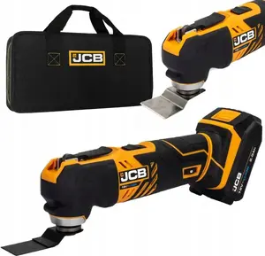 Многофункциональный колебательный инструмент JCB 18V комплект с аккумулятором 2Ah, зарядным устройством и сумкой