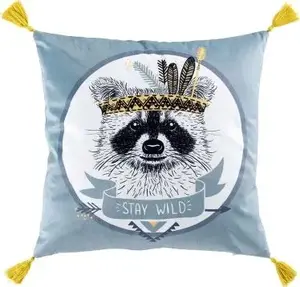 Decorative Cushion Douceur d'Interieur Filou 40x40 cm, blue