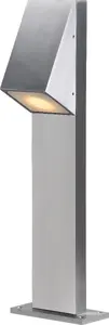 Outdoor garden bollard Lucide IBRA chromed finish, model 10846/71/12