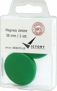 Magnetic Clips Victory Office Product 38 mm, set of 2, neon green
