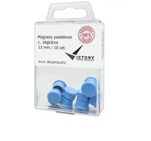 Magnetic Whiteboard Magnets Victory Office Product 13 mm, pack of 10, pastel dark blue