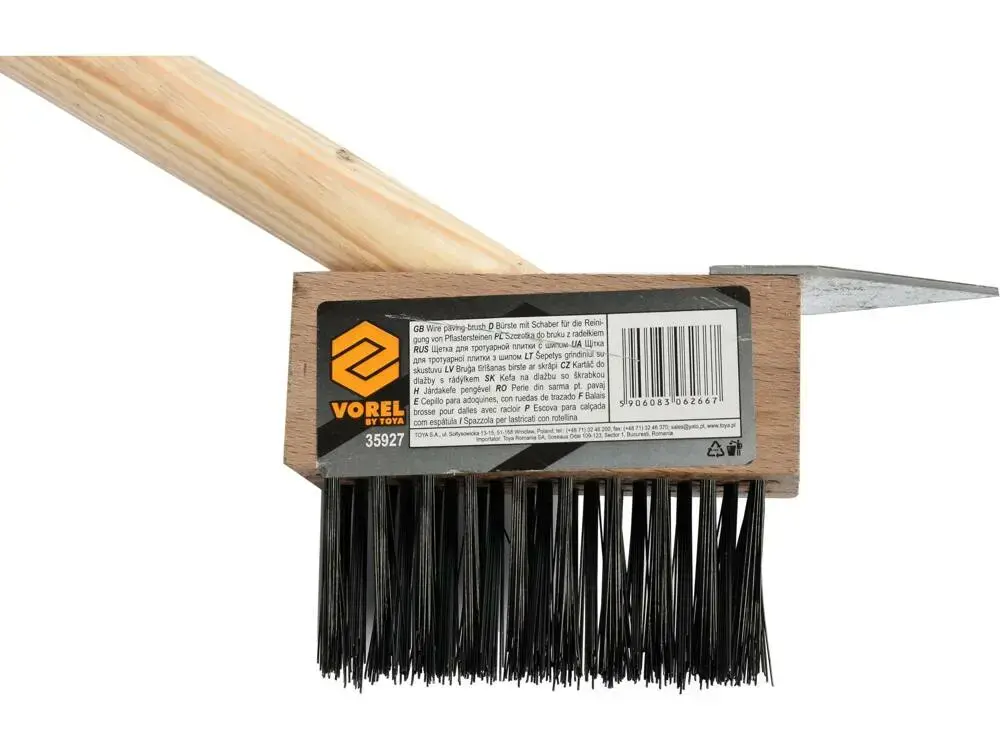 Broom VOREL 35927 — steel head, wooden handle Photo 2