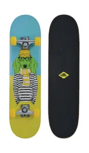 Skateboard Schildkröt Funsports Kicker 31 — classic maple wood deck, 790×200 mm, 54 mm wheels, multicolour