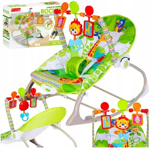 Baby bouncer and rocker Bounn Leżaczek bujaczek 2w1 — green-gray, vibration function