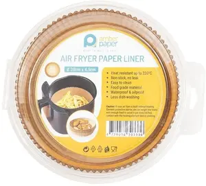 Paper baking liners for deep fryers AMBER PAPER 20 x 4.5 cm, round, brown, 50 pcs