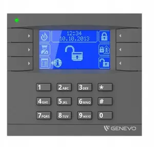 Graphic LCD Manipulator Genevo PRiMA LCD GY-BL — front panel control for Genevo alarm/automation panels
