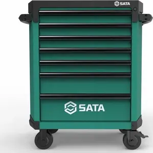 Tool trolley King Tony ST09928G, workshop trolley with 7 drawers, green, includes 299 pcs tool set