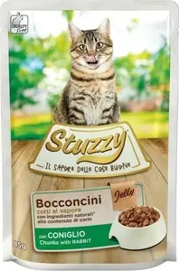 Корм для кошек STUZZY 85 г — кусочки кролика в желе, пауч