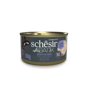 Kaķu barība Petner Schesir SR-2313 80 g – Pieaugušiem, Vistas un Pīles, Bez graudiem, Traukā ar vieglu atvēršanu