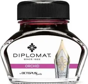 Ink bottle Diplomat Diplo Octopus 30 ml glass, pink