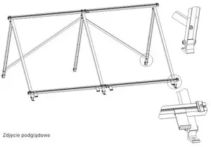 Solar collector mounting frame Hewalex KS2100-45-1R — roof-mounted support for flat-plate collectors