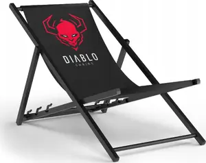 Dārza atpūtas krēsls Diablo Chairs Leżak ogrodowy, melns