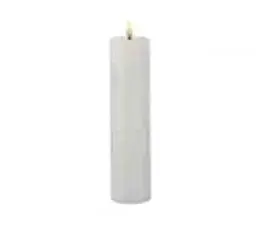Elektriskā svece Multimix.pl Sirius Home 80711 LED, balta, uz AA baterijām, 200×50×50 mm