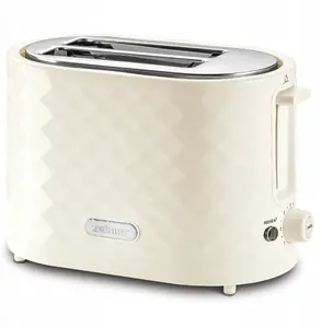 Toaster bestron ZTS 7632 F — 2-slice compact toaster, cream finish