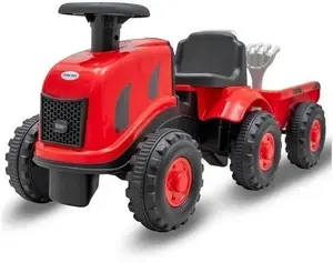 Braucamais traktors ar piekabi Baby Mix Benny — sarkans