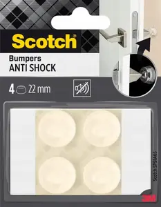 Adhesive Sound-Damping Bumpers Scotch round 22 mm 4 pcs white