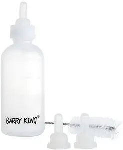 Feeding bottle for puppies and kittens Barry King 60 ml with 3 nipples and cleaning brush