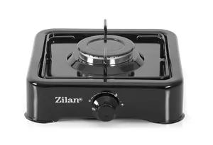 Countertop gas hob etumi ZLN0018 — black, rotary front controls, model ZLN0018K