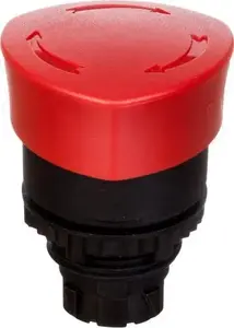 Emergency stop mushroom push button actuator, Legrand 023882, red, rotary reset