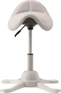Ergonomiska balanskrēsla Brother Toronto/W ar ziloņkaula auduma sēdekli un pagarinātu gāzes pacēlāju