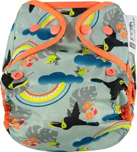 Mazgājama autiņa ar spiedpogām Close Caboo Toucan 3–16 kg, 1 gab.