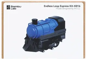 3D Train Model Component Kit BambuLab Endless Loop Express Kit-016 — set of parts for building a 3D printed train model