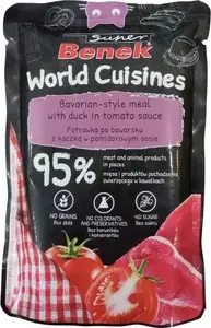 CERTECH kaķu barība Super Benek paciņa 100 g — pīle tomātu mērcē (mitrā barība)