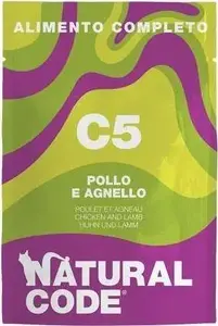 Влажный корм для кошек Natural Line s.r.l NATURAL CODE KOT пакетик 70 г — курица и ягнёнок
