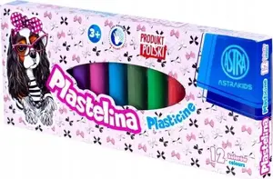 Modeling Clay Set Astra Plastelina Pieski — 12 Colors, non-toxic modeling material