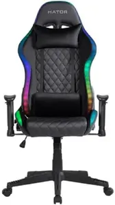 Biroja krēsls Mesh HTC-918 Darkside RGB — sieta atzveltne, grozāma pamatne