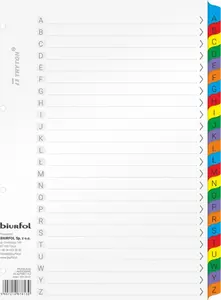 Cardboard Dividers Biurfol A4 A–Z Alphabetical — Biurfol TRY-05-01