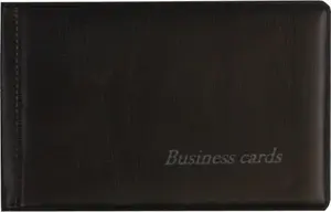 Business card holder Anna Zaradna WI-03-01, leather-style, 20 cards capacity, black