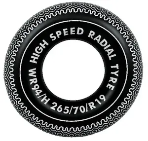 Peldriņķis JiLong JL041087NPF — vinila ar rakstu, diametrs 90 cm, melns un balts