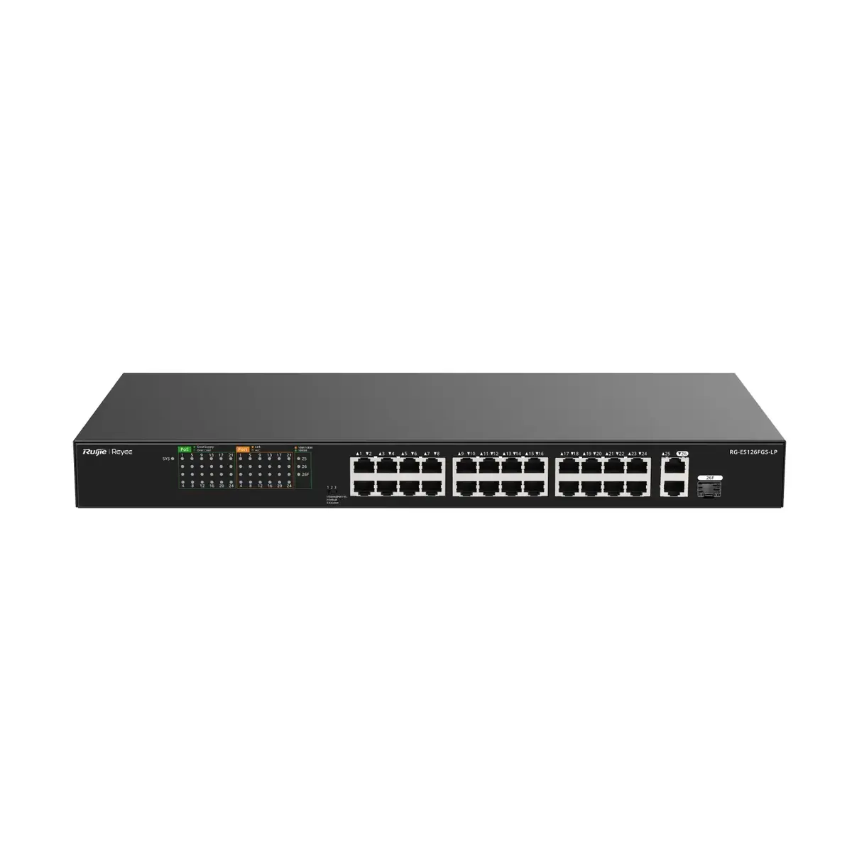 Ruijie RG-ES126FGS-LP Nevadāms L2 24x Fast Ethernet PoE Photo 4