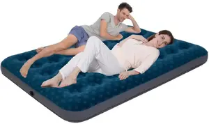 Gaisa matracis JiLong divvietīgs ar flokēšanu un 3D apdruku 191×137×22 cm