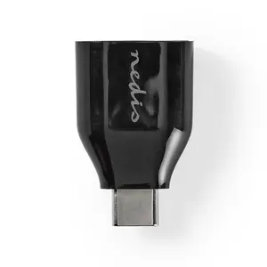 Cable gender changer Nedis CCGB60915BK — USB C to USB A, nickel-plated contacts, black