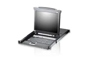 Rack konsole ATEN CL5708M 17" (43,2 cm) LCD, 1U, USB pele, vācu QWERTZ tastatūra