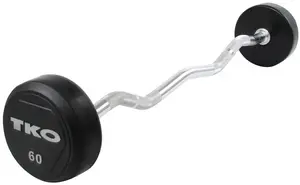 Barbell TKO Olympic Curved Rubber-Coated 40 kg K807R-40 — weight training bar