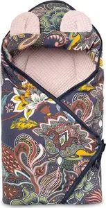 Child car seat wrap Sensillo Otulacz Wafel Boho — waffle fabric, dusty pink