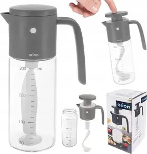 Manual oil and dressing mixing bottle ORION 350 ml — glass/measure markings, pour spout