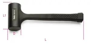 Hammer — Beta Tools model 1391/50, non-rebound dead blow hammer, 320 mm, plastic handle
