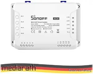Smart Wi‑Fi 4‑Channel Relay Switch Apple SONOFF-4CH-R3 — app control, voice control support