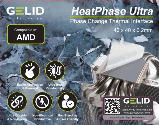 Gelid PH-GC-01-A термопрокладка 40×40×0,2 мм Photo 4