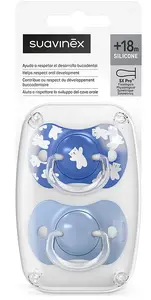 Pacifier Suavinex SX PRO physiological 18M 2 pcs blue Wild&Free