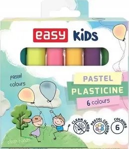 Modeling Clay Set Easy-Stationery Plastelina COL-006-P, 6 colors