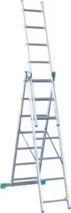 Alumīnija 3-sekciju kāpnes Drabex 841 cm — 12+12+12 pakāpieni