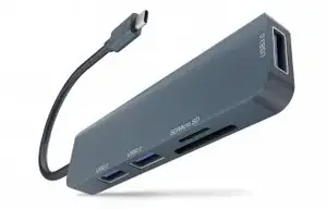 USB-концентратор Newell NL3604 5-в-1, серый